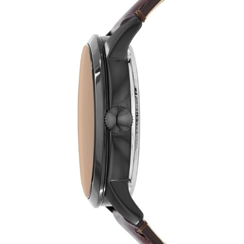 Fossil Men's Townsman Automatic Stainless Steel and Leather Two-Hand Skeleton - Image 4