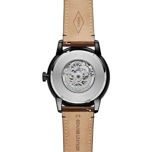 Fossil Men's Townsman Automatic Stainless Steel and Leather Two-Hand Skeleton - Image 2