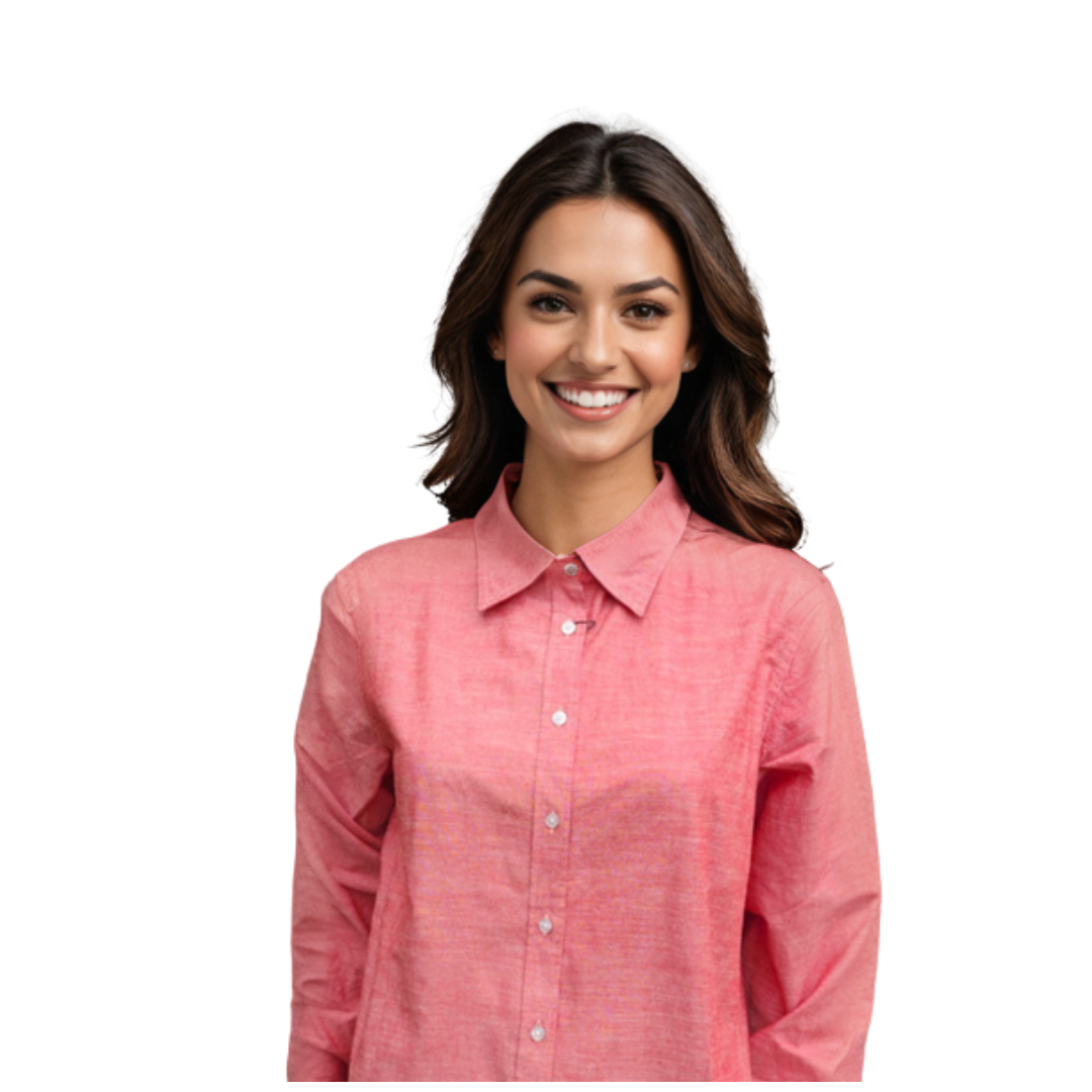 Women’s Chambray Long Sleeve Shirt – Classic Comfort & Style