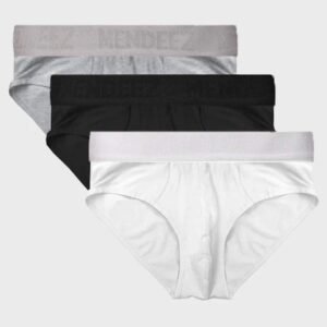 Brief - Black, White & Heather Grey Pack Of 3